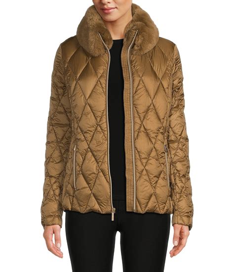 michael kors missy 3 4 down faux fur trim jacket|NWT Michael Kors Women's Missy 3/4 Down Faux Fur Trim .